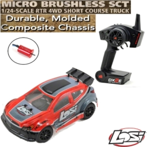 Losi 1/24 Micro Rally X 4WD RTR w/DX2E 2.4GHz Radio (Red) 