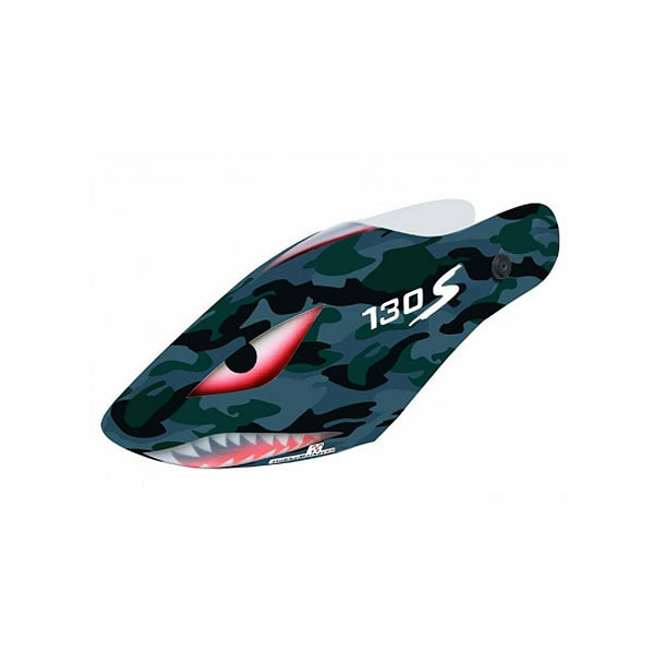 라콘헬리 Hydrographics+Airbrush Fiberglass Canopy-Shark 01 - Blade 130 S 옵션