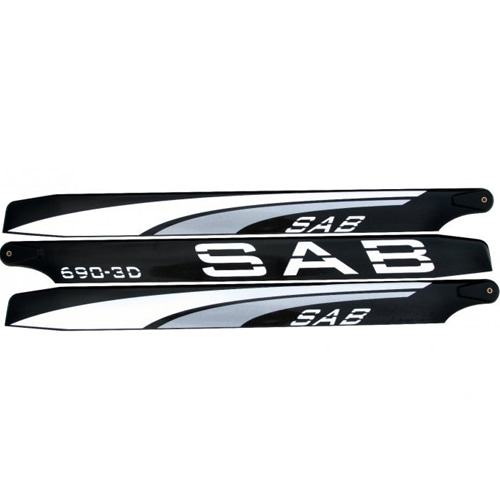 SAB 690mm Blackline Carbon Blade 3D (SILVER) - 3 Blade Set
