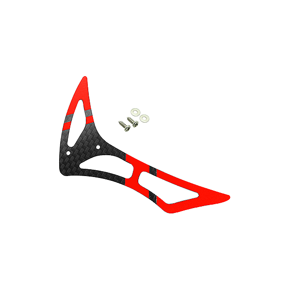 라콘헬리 CNC 3K Pure Carbon Fiber Tail Fin Set (Black-Red) - Blade 230 S 옵션