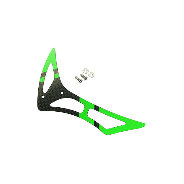라콘헬리 CNC 3K Pure Carbon Fiber Tail Fin Set (Black-Green) - Blade 230 S 옵션