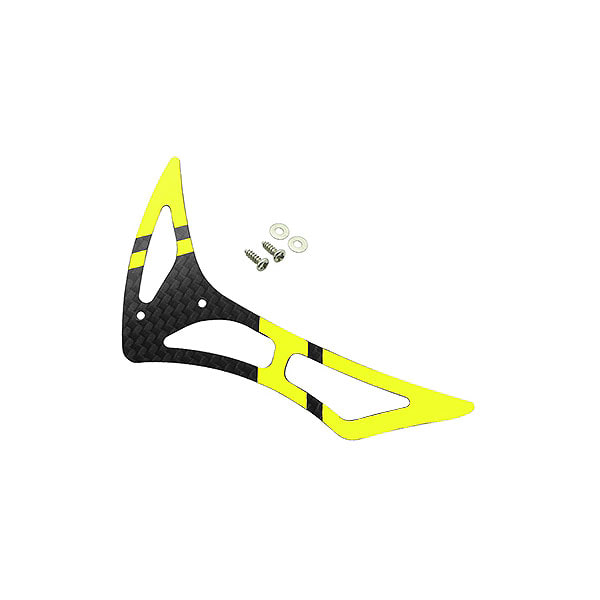 라콘헬리 CNC 3K Pure Carbon Fiber Tail Fin Set (Black-Yellow) - Blade 230 S 옵션