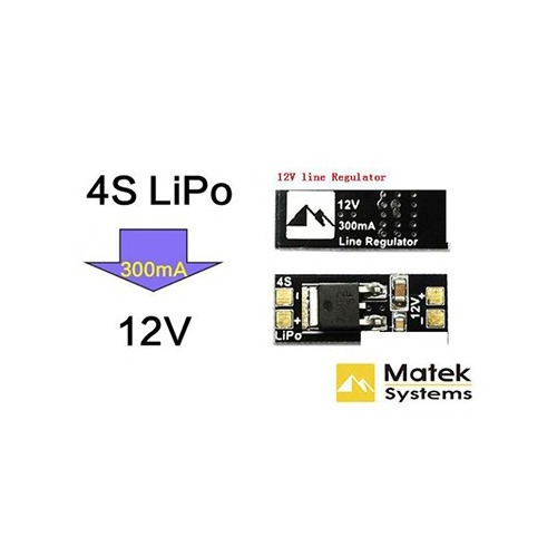 Matek FPV 캠용 선형 전압 조정기 모듈/BEC 4S Lipo 출력 12V