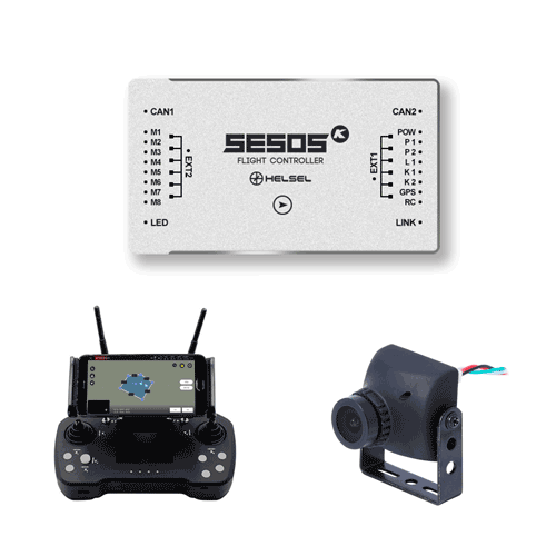 Helsel SESOS K 드론 컨트롤러 세트 (T12 조종기 + Mini Cam)