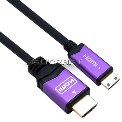NETmate HDMI to Mini HDMI Violet Metal 케이블 1M (Ver1.4)