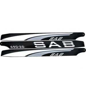 엑스캅터 - SAB 690mm Blackline Carbon Blade 3D (SILVER) - 3 Blade Set